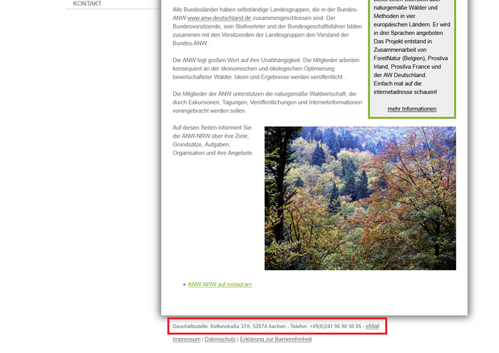 Kontaktdaten Kontaktdaten