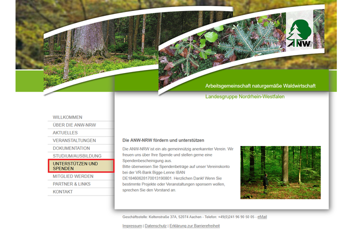 Menü - Unterstützen und Spenden Menü - Unterstützen und Spenden