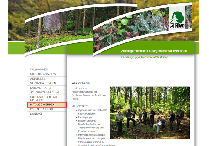 Menü - Mitglied werden Menü - Mitglied werden